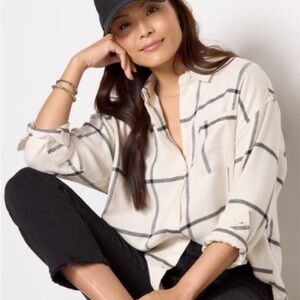 Z Supply River Plaid Button Up Shirt- Size Small